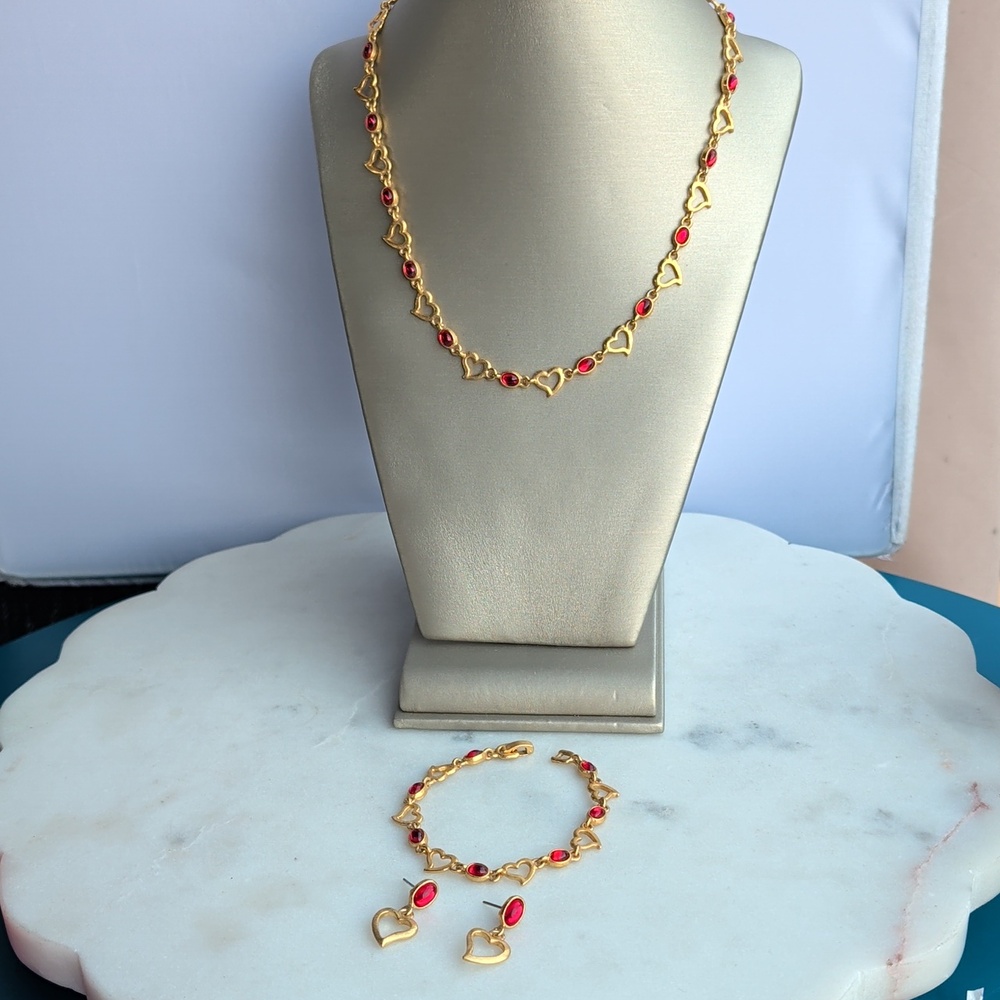 Vintage Park Lane Jewelry Set Necklace Bracelet Earrings - Picture 6 of 9